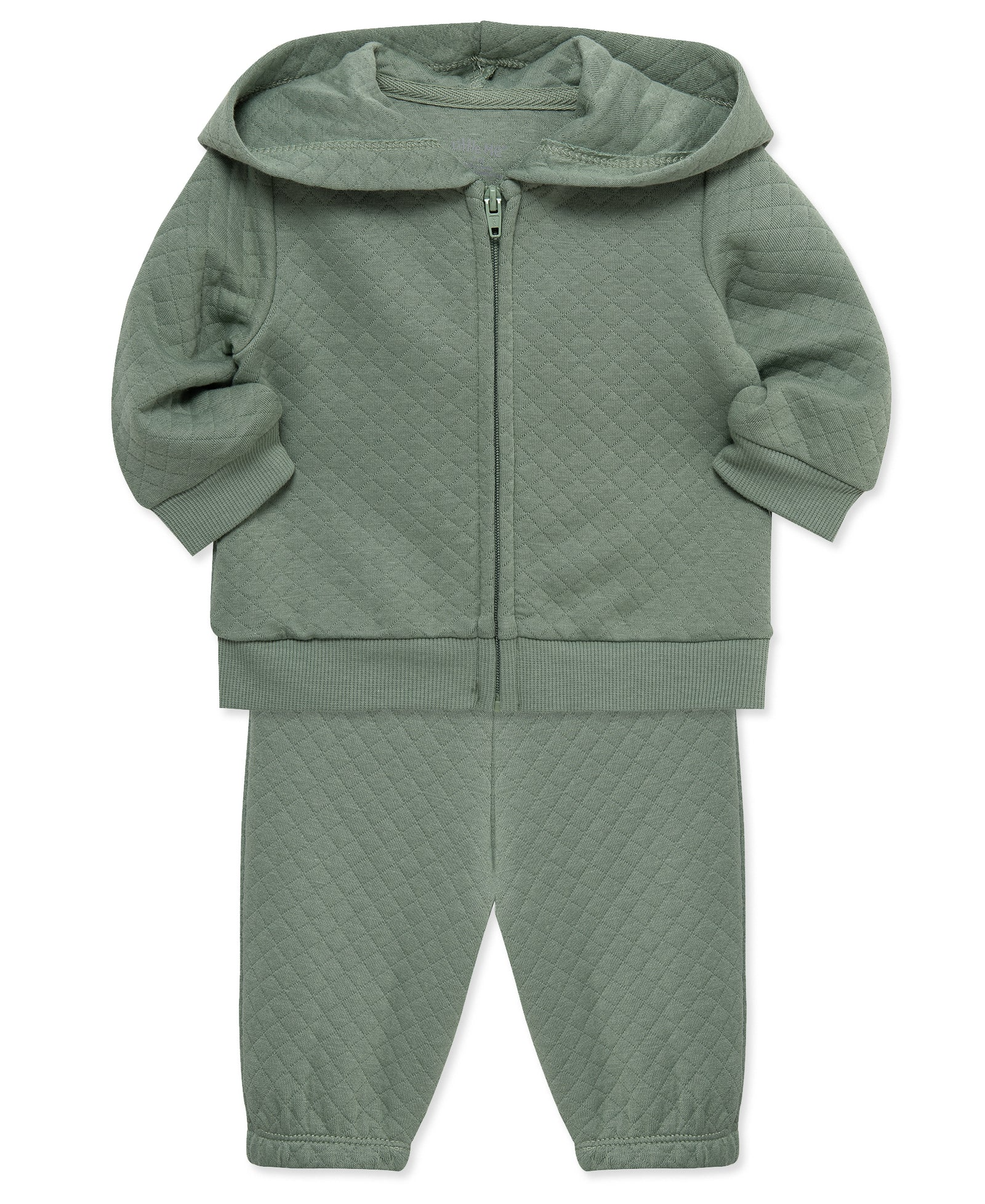Green Quilted Jacket Set