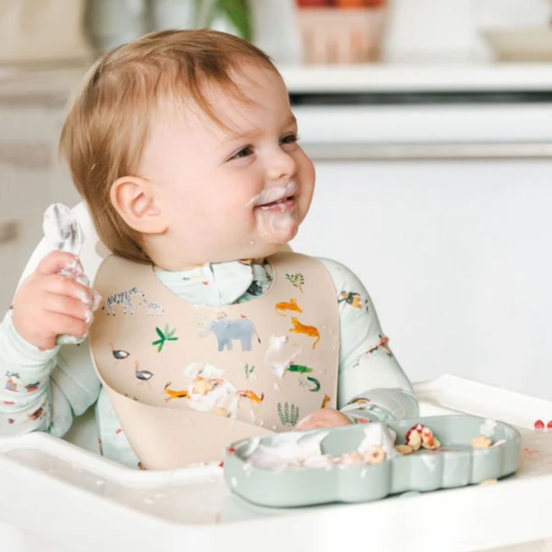 Safari Jungle Silicone Bib Printed
