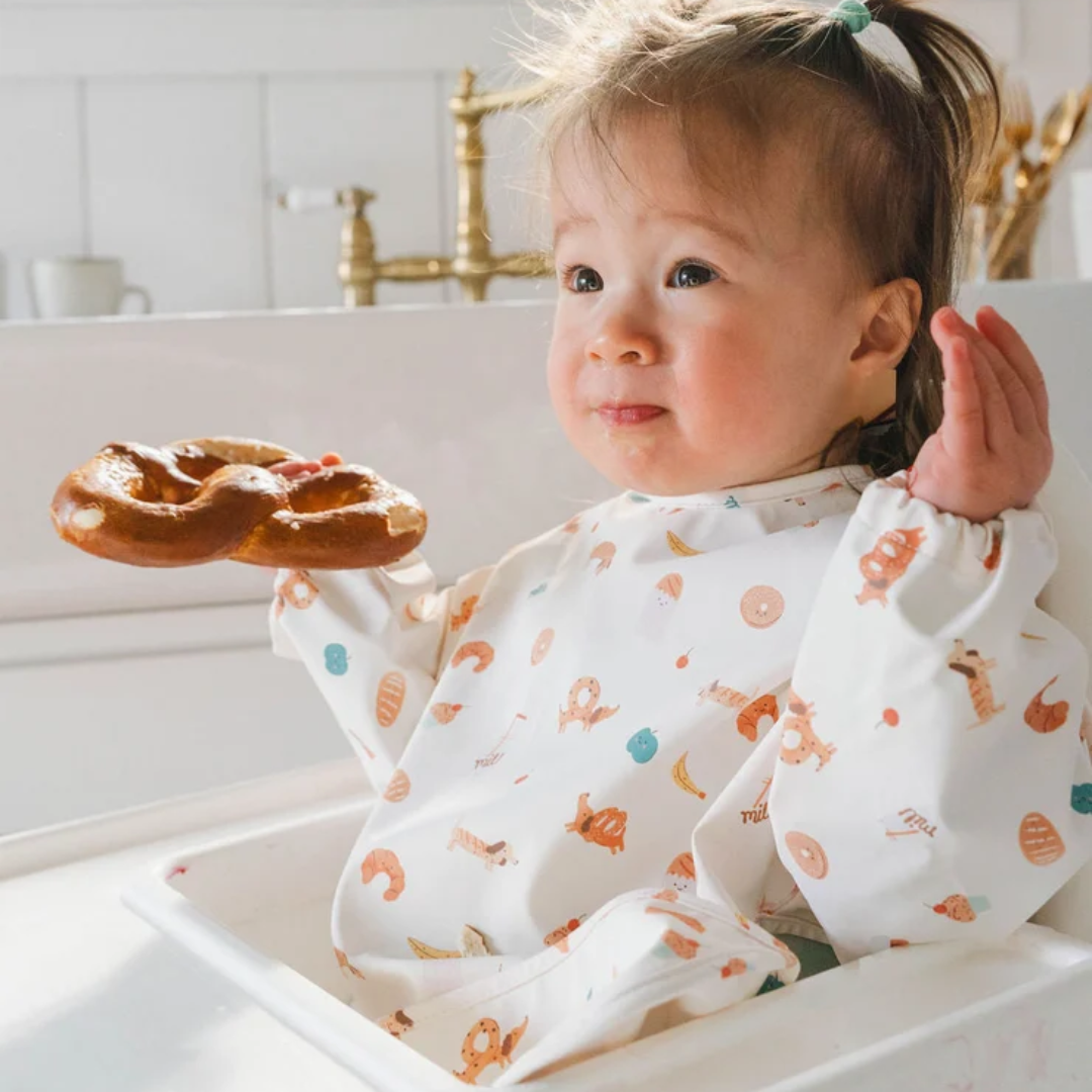 French Breakfast Long Sleeve Bib