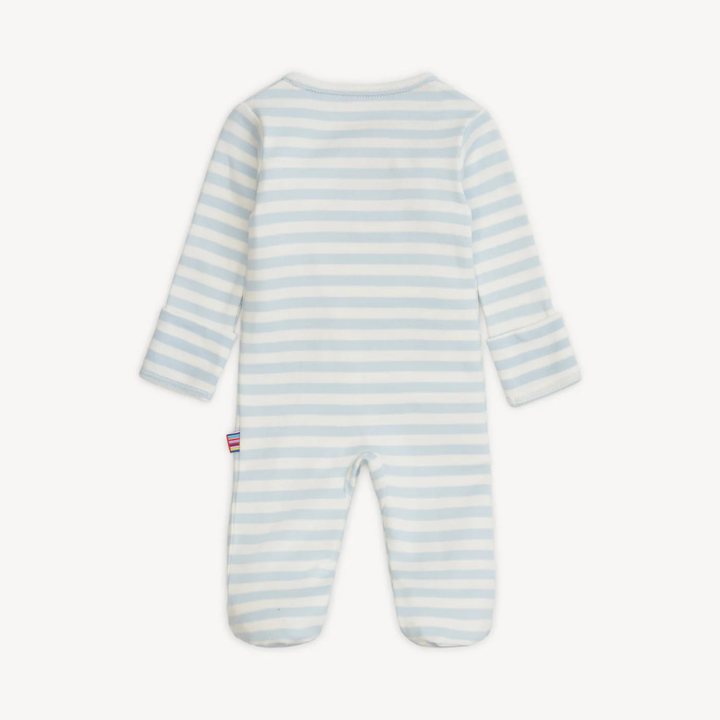 Blue Stripe Organic Cotton Footie