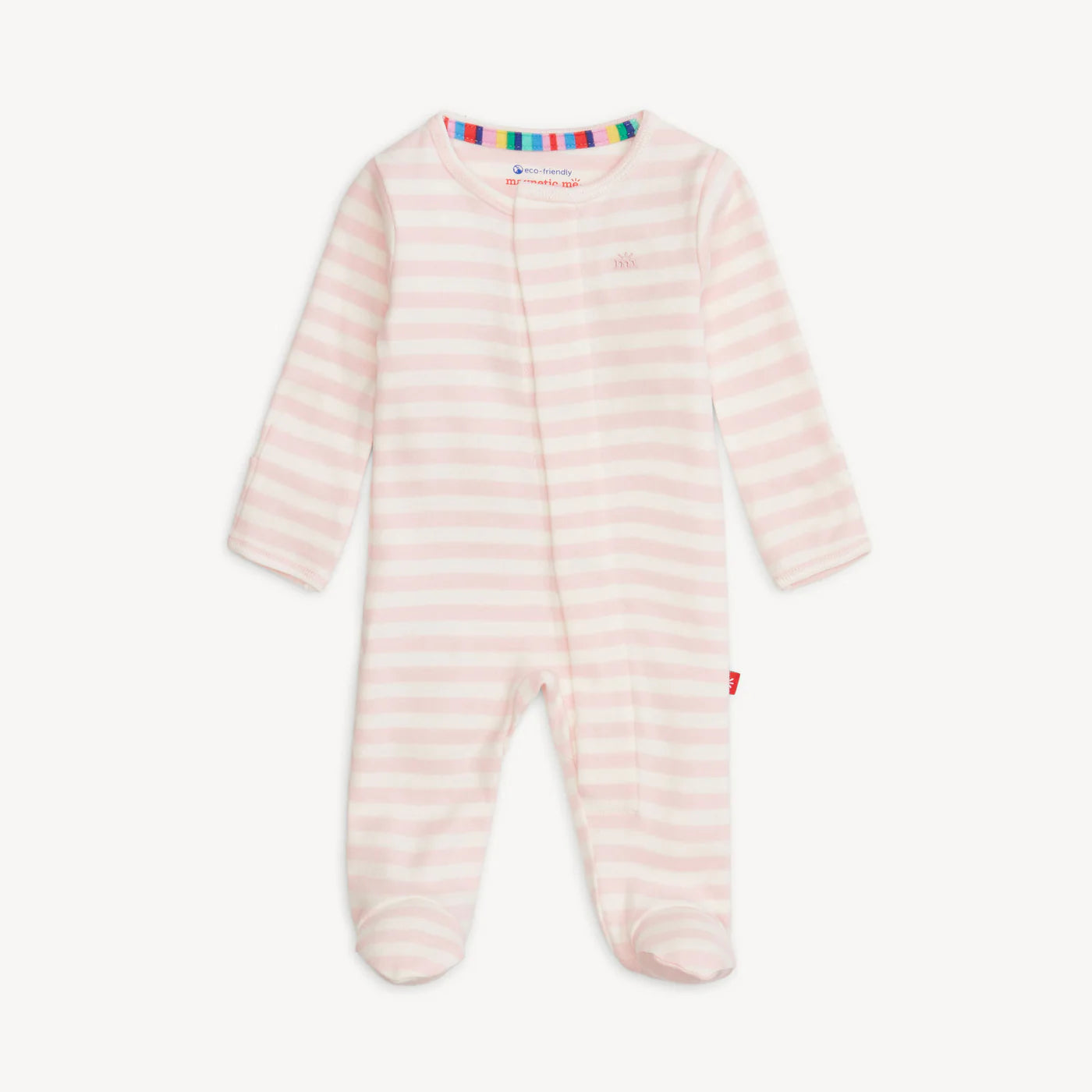 Pink Stripe Organic Cotton Footie