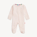 Pink Stripe Organic Cotton Footie