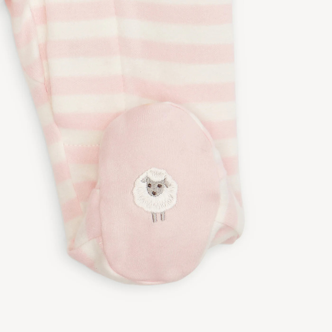 Pink Stripe Organic Cotton Footie