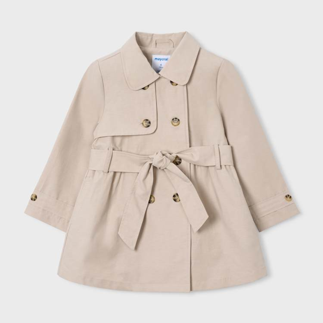 Tan Belted Trench Coat