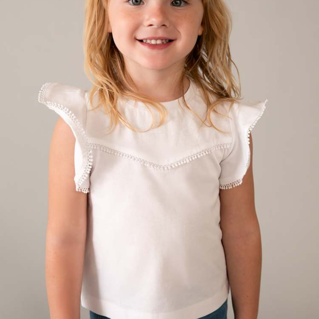 White Lace Cotton Top