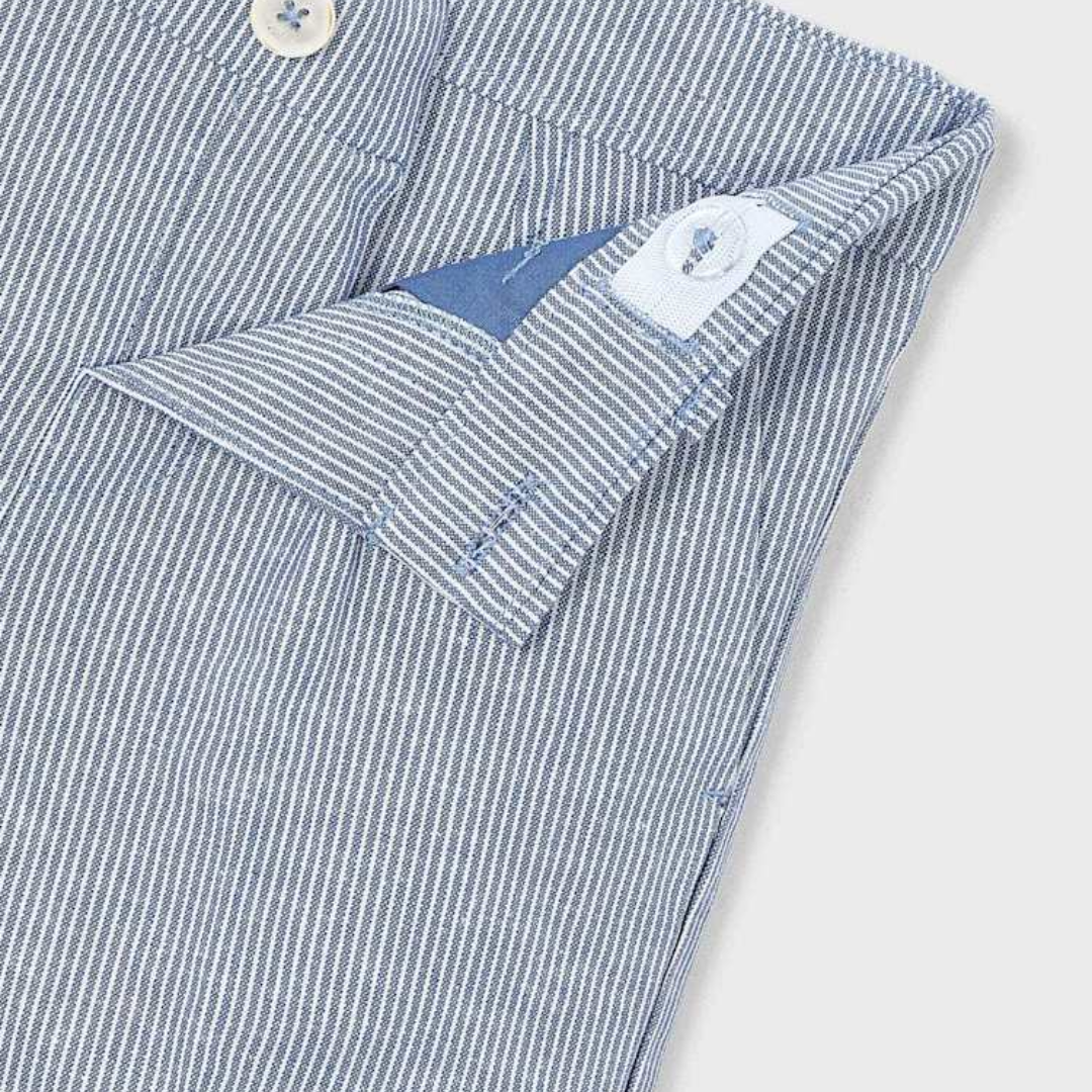 Blue Pinstripe Shorts