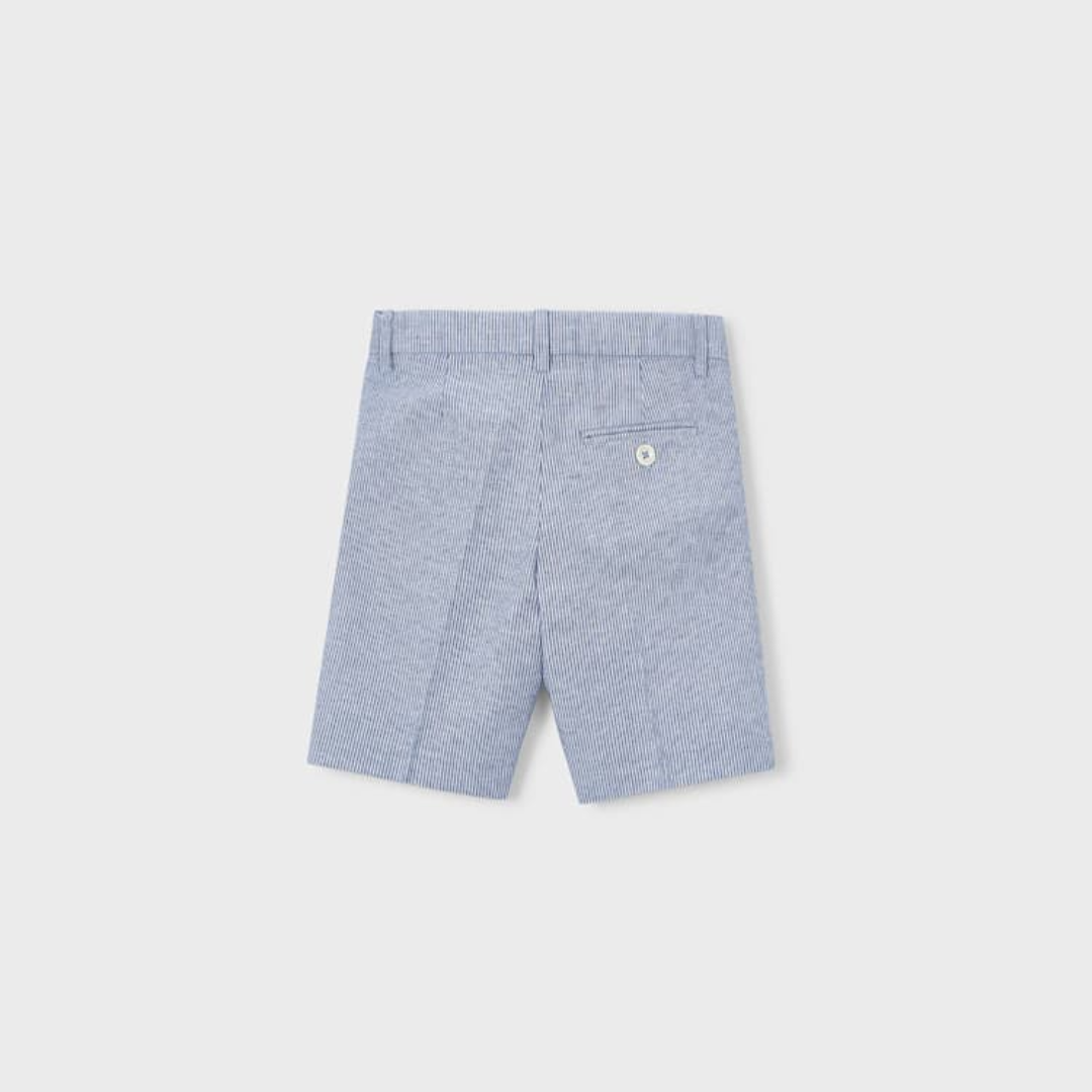 Blue Pinstripe Shorts