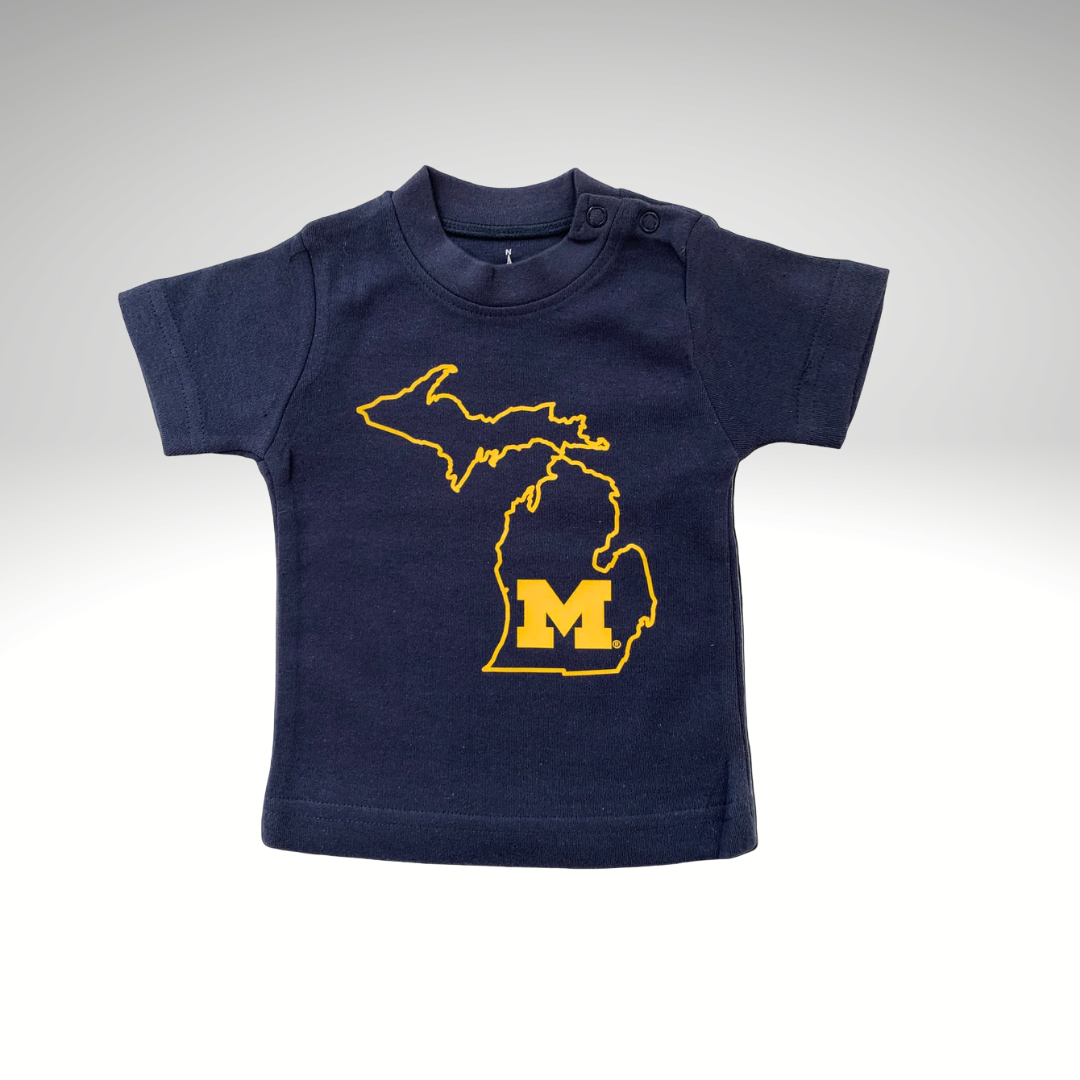 Outline State Michigan Short Sleeve Tee