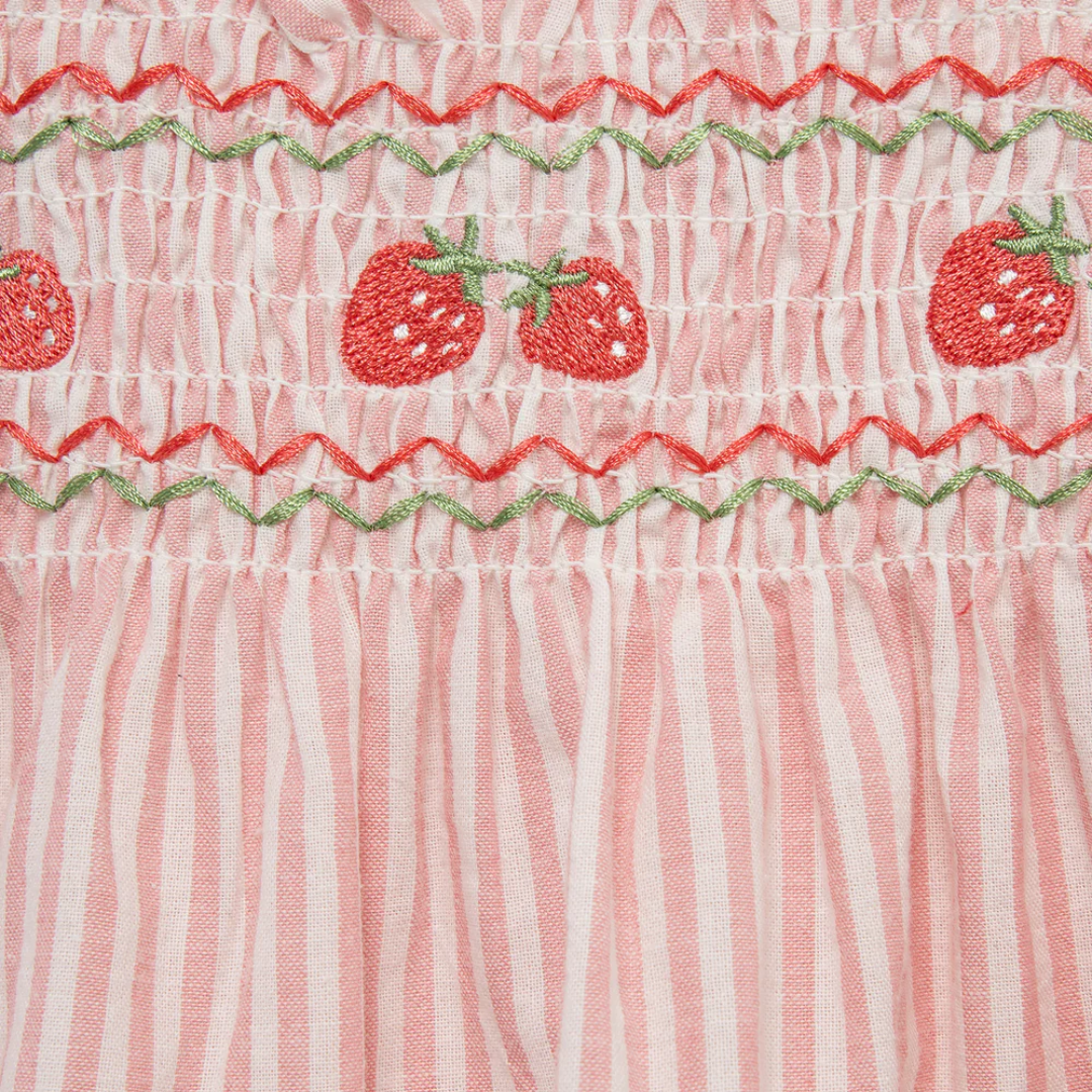 Strawberry Flutter Woven Baby Set