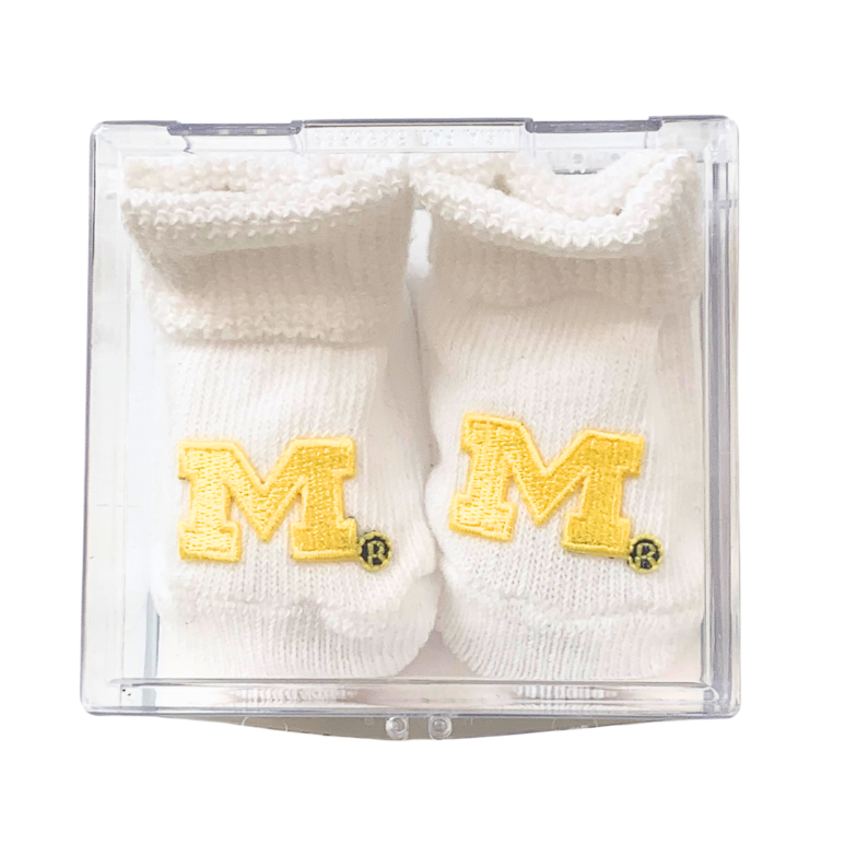 Michigan Wolverines Newborn Bootie Sock