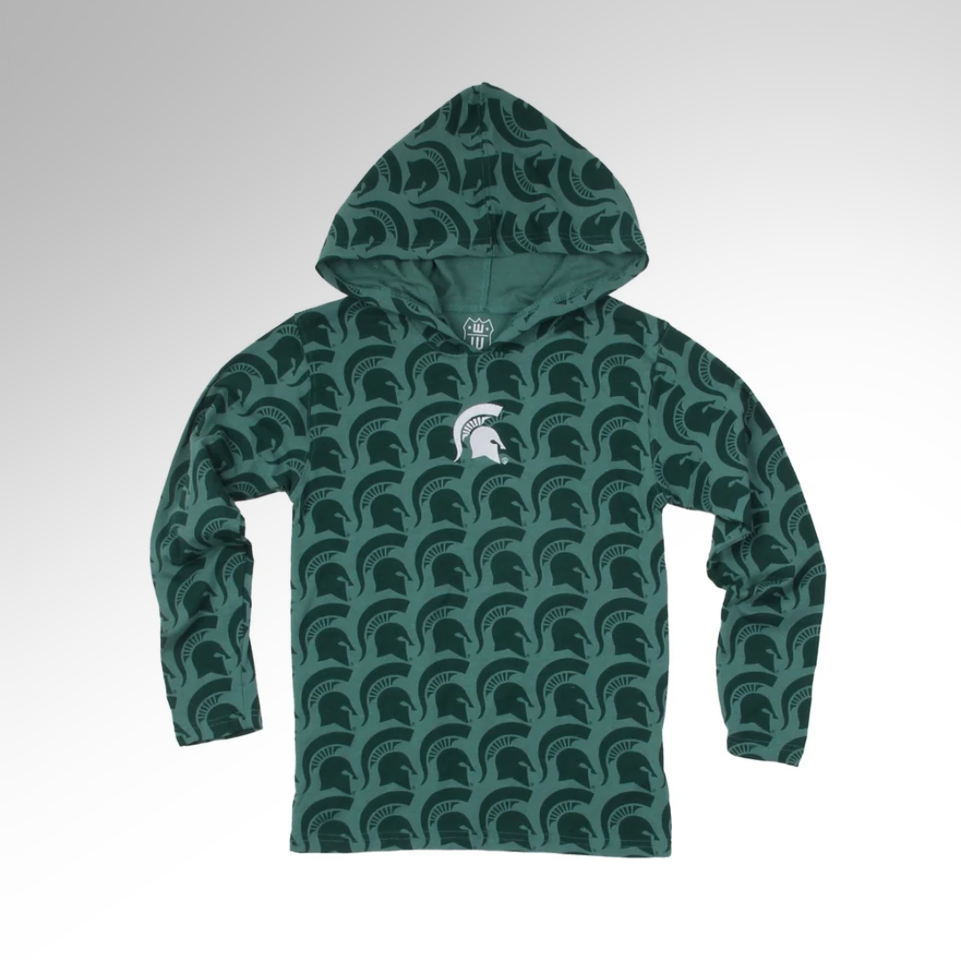 Michigan State Spartans Youth Allover Print Hoodie
