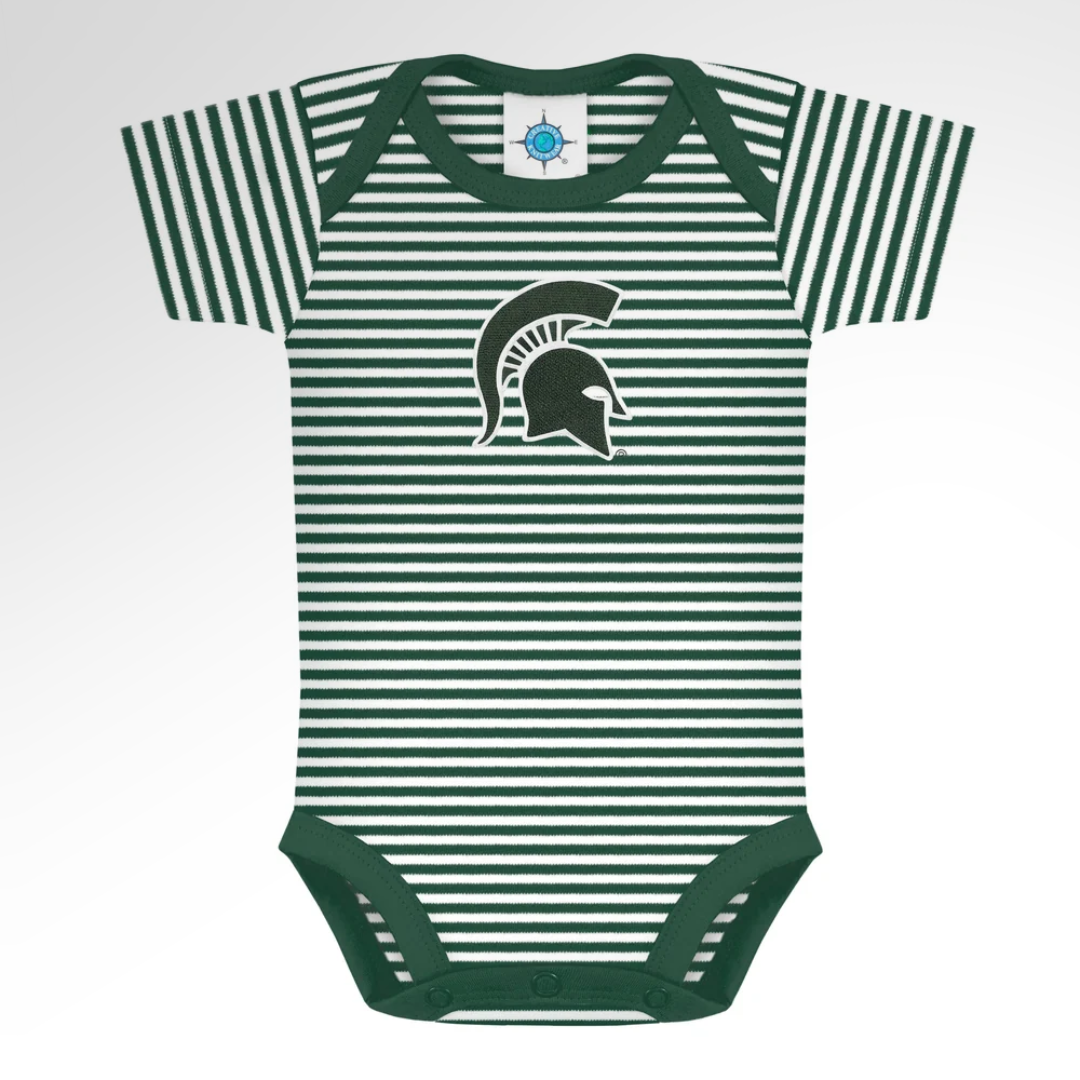 Michigan State Spartans Striped Infant Bodysuit