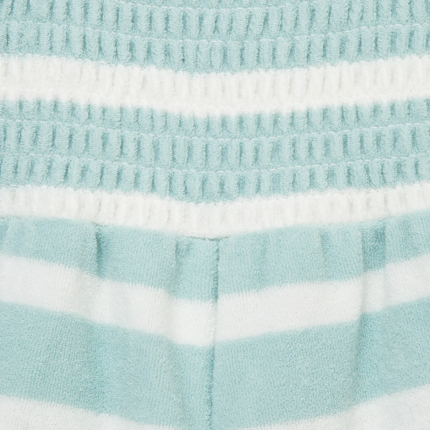 Aqua Striped French Terry Romper