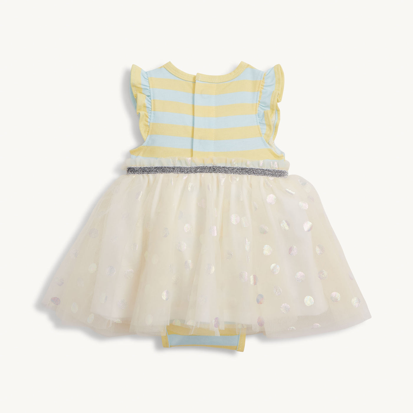 Lemon Cream Stripe Bodysuit Dress