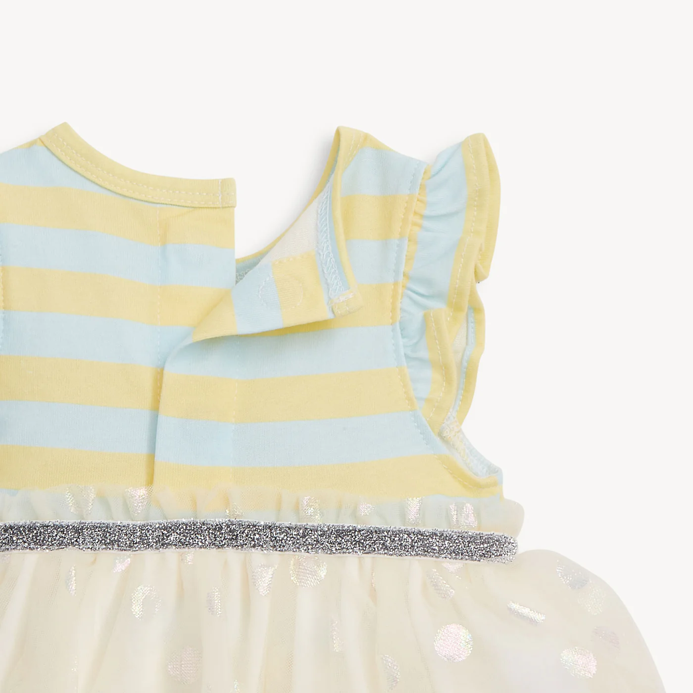 Lemon Cream Stripe Bodysuit Dress