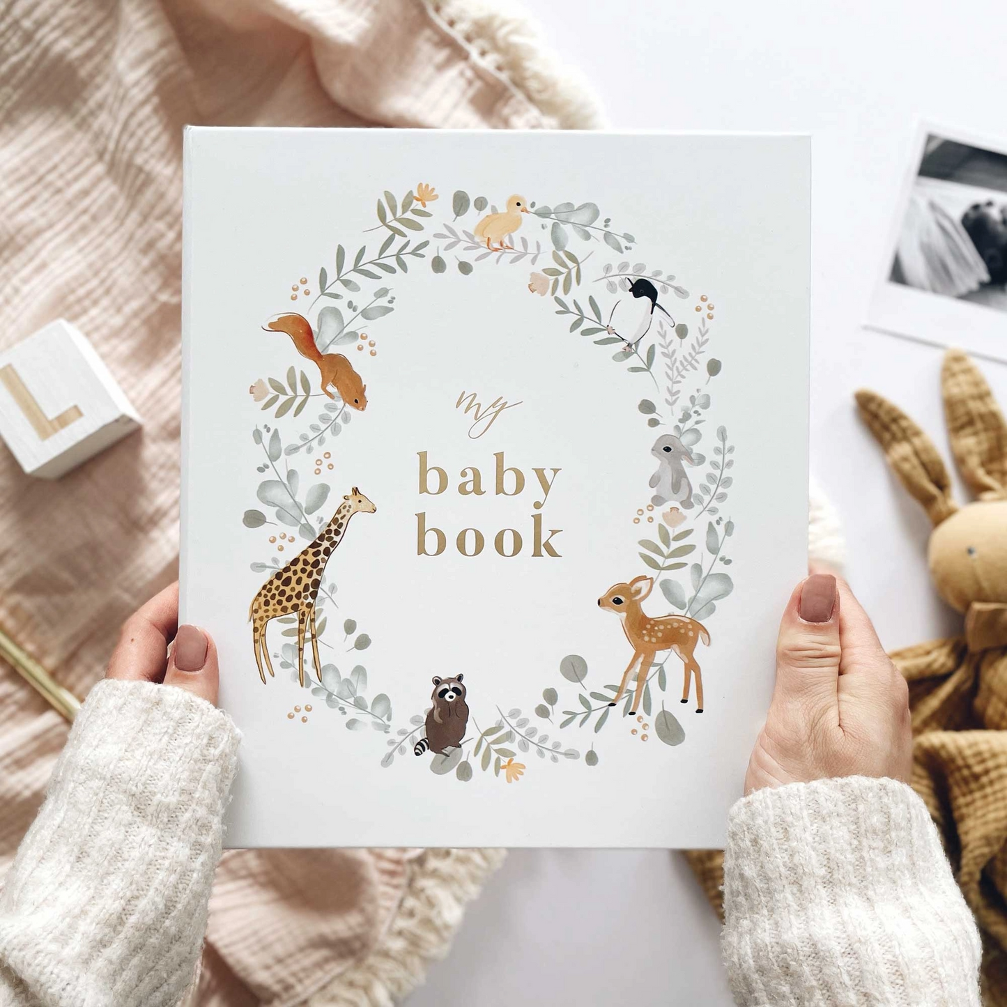 Animal-Themed Luxury Keepsake Baby Memory Book