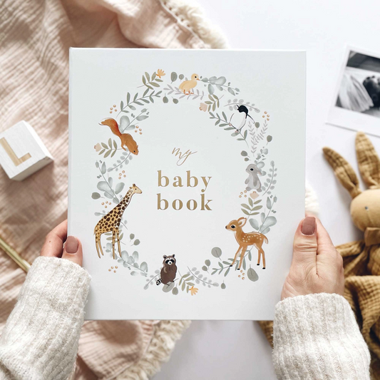 Animal-Themed Luxury Keepsake Baby Memory Book