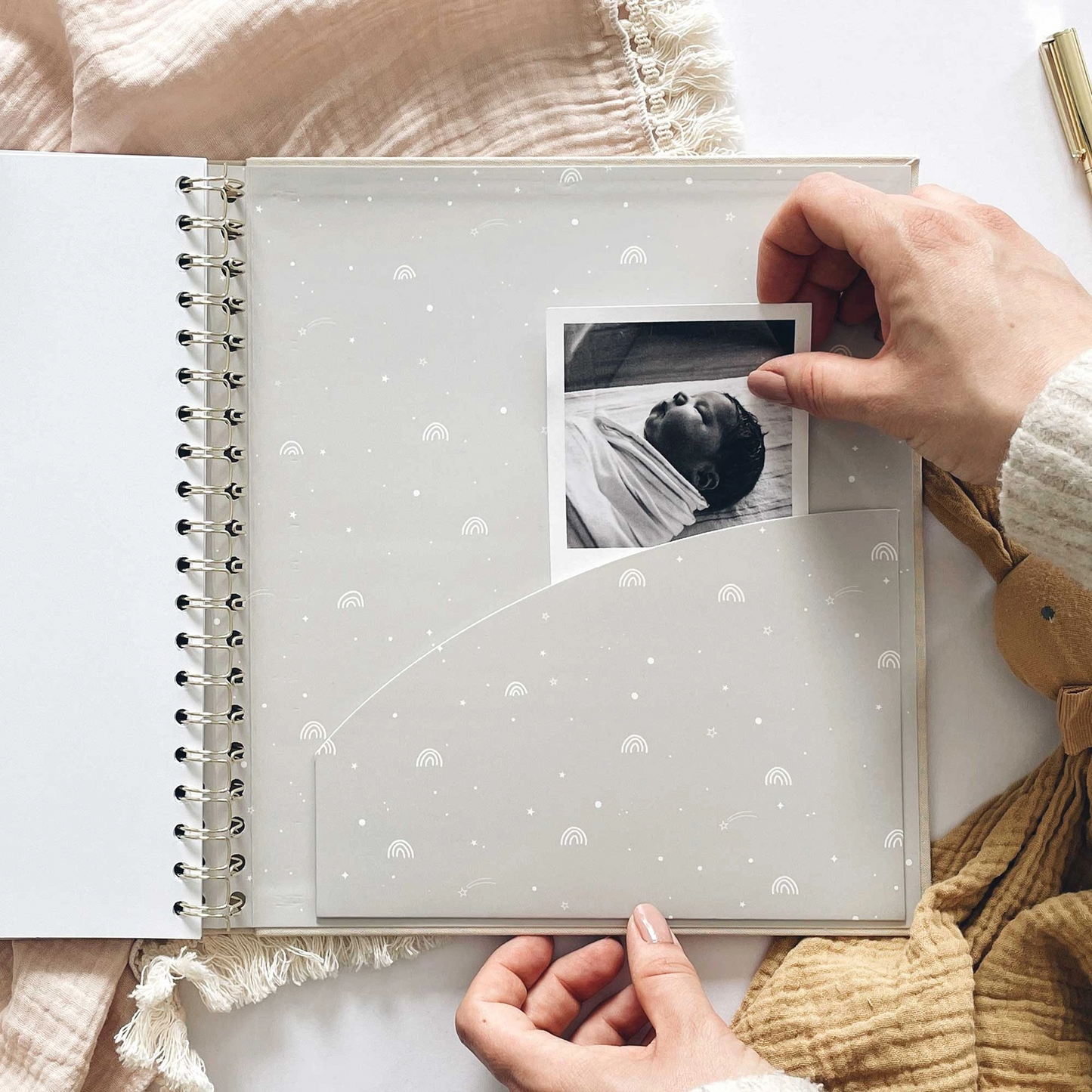 Safari-Themed Luxury Keepsake Baby Memory Book