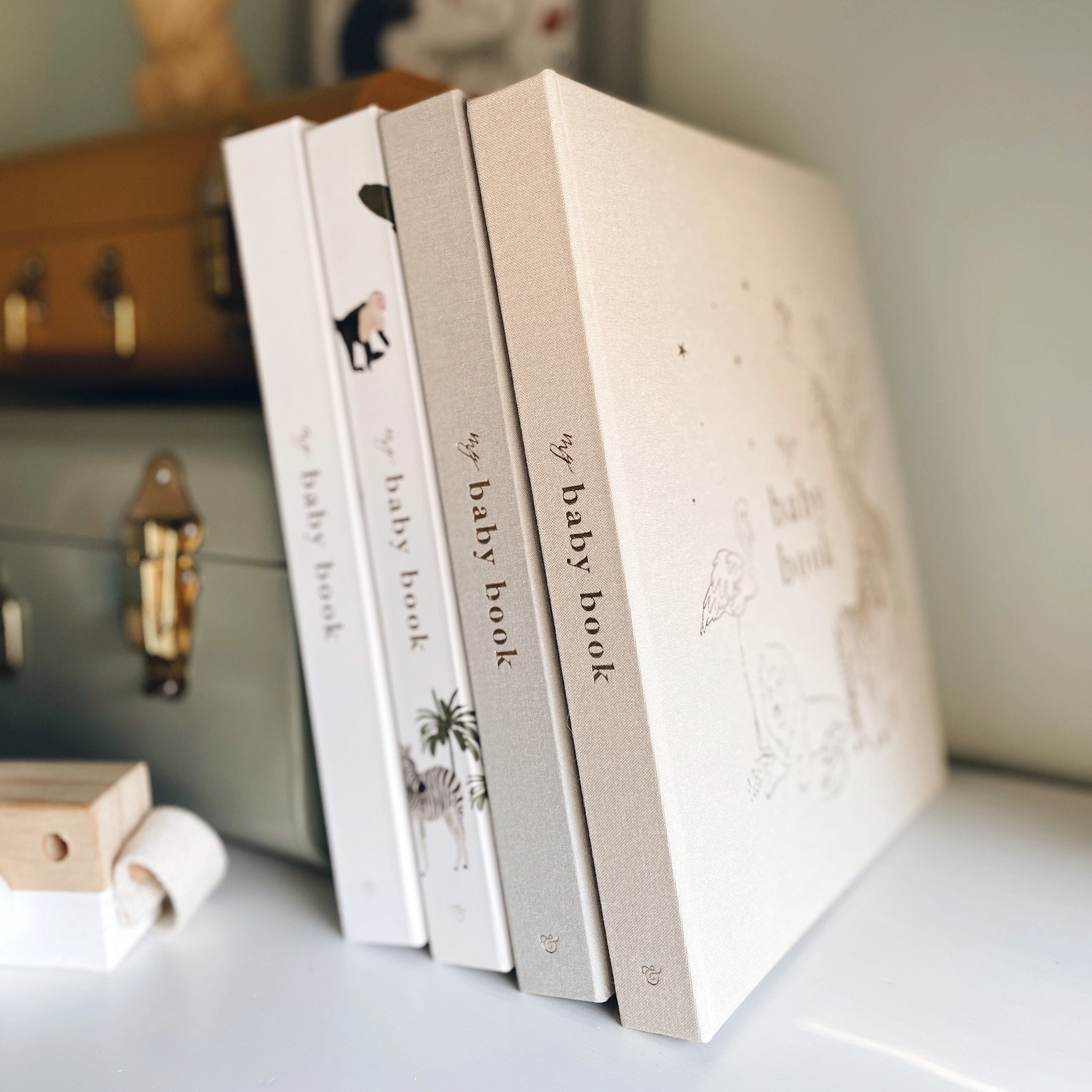 Safari-Themed Luxury Keepsake Baby Memory Book