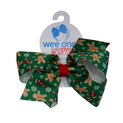 Green Gingerbread Medium Bow