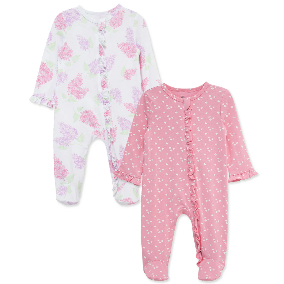 Lilac Mixed Floral Footie