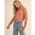 Copper Pointelle Sweater