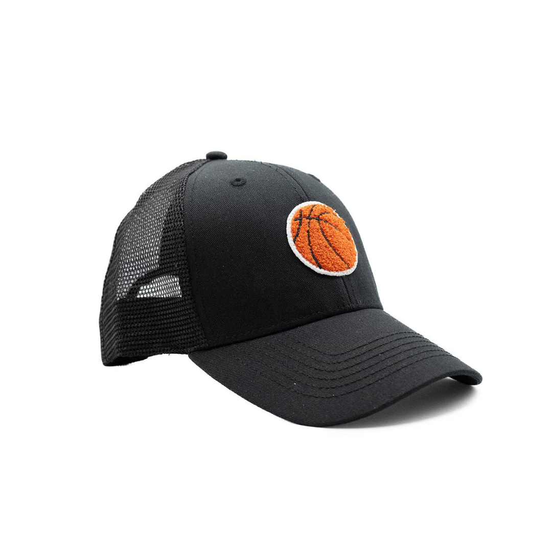 Basketball Snapback Hat for Kids - Mesh Back Trucker Cap with Basketball Patch | Rey to Z