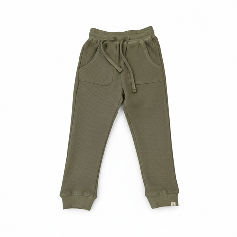Olive Waffle Joggers