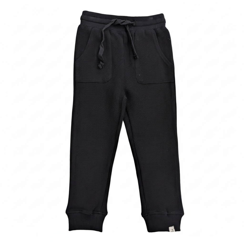 Black Waffle Joggers