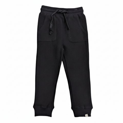 Black Waffle Joggers