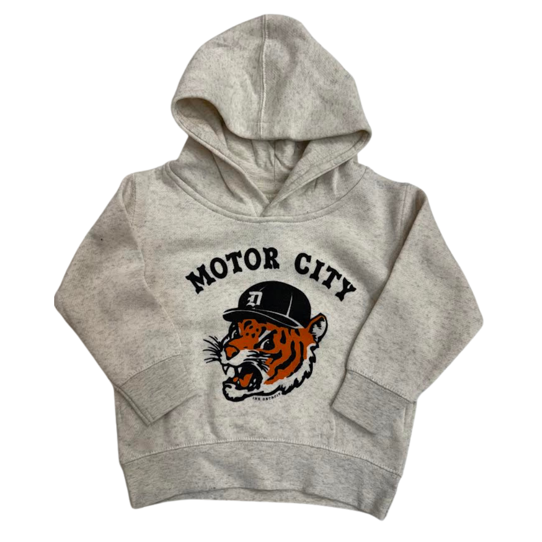 Ink Detroit -  Motor City Kitty Toddler Hoodie - Natural Heather