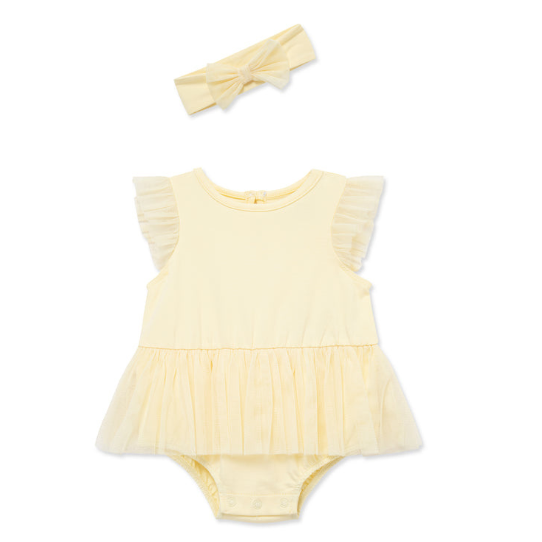 Yellow Mesh Bubble with Headband