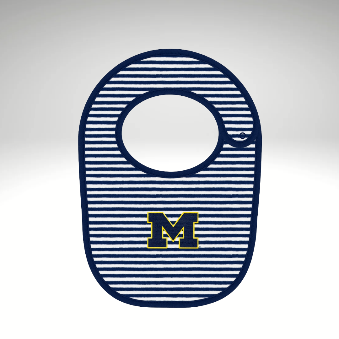 Michigan Wolverines Newborn Striped Bib