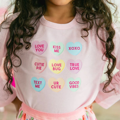 Candy Hearts Long Sleeve Shirt