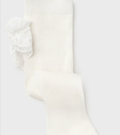 Natural Ruffle Tights