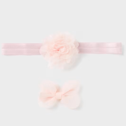 Butterfly Clip and Floral Headband Set