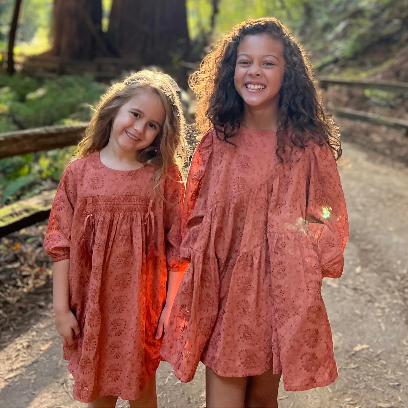 Rust Muir Woods Eyelet Dress