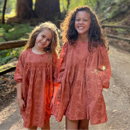 Rust Muir Woods Eyelet Dress