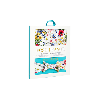Barbara Infant Swaddle and Headwrap Set