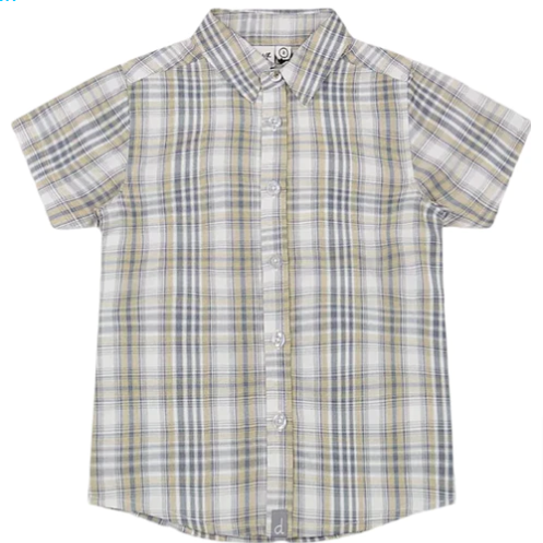 Plaid Blue Short Sleeve Shirt