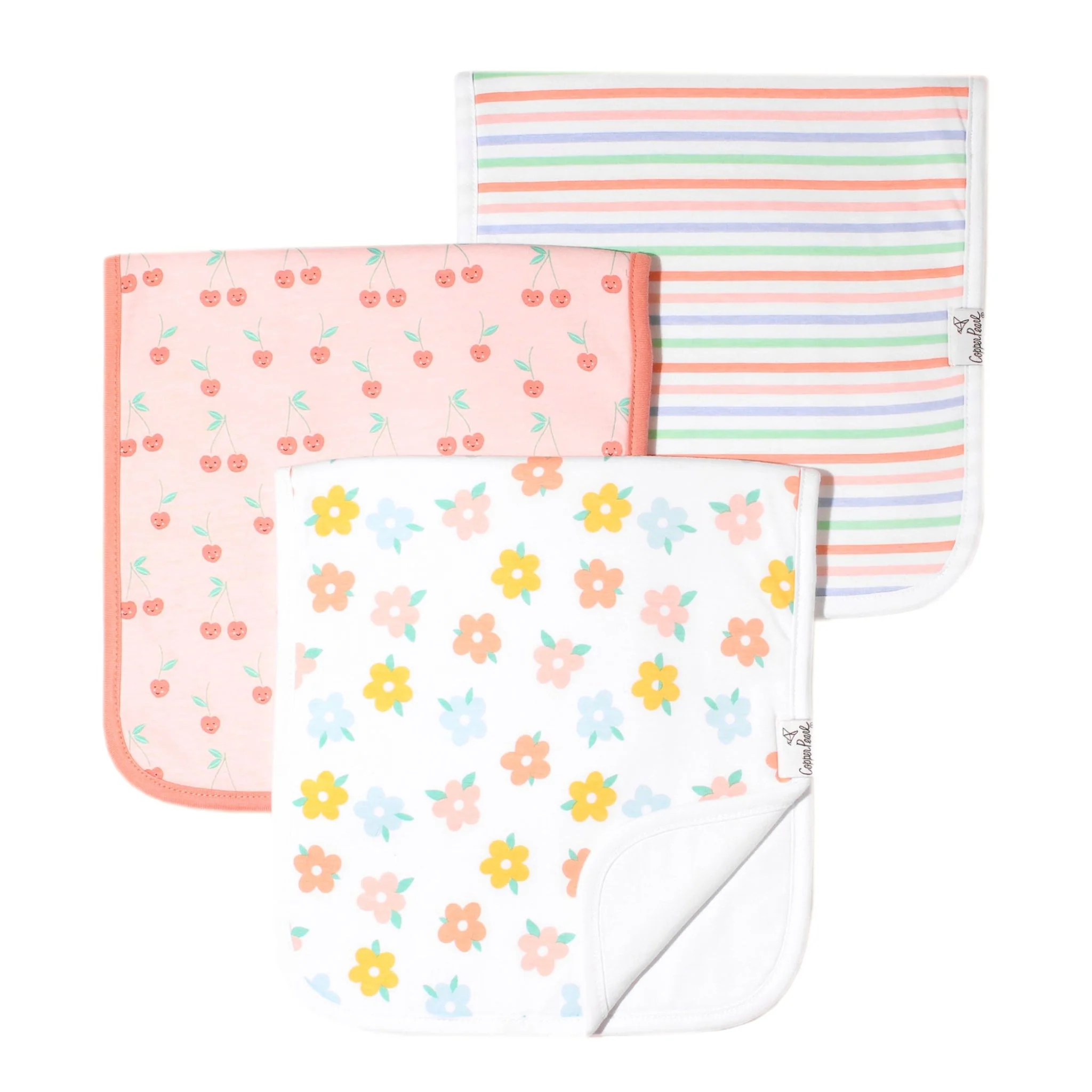 Cheery Burp Cloth Set 3 Pack