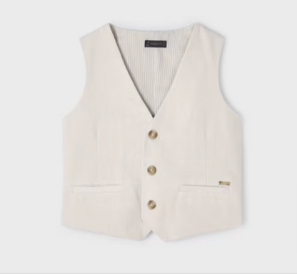 Raffia Linen Vest