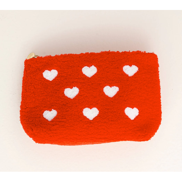 Red Hearts Teddy Pouch - Travel