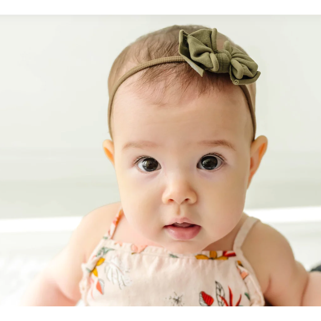 Army Green Baby Bow Fab Skinny Headband