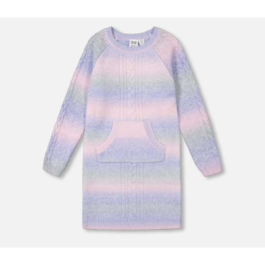 Fucshia Pink Ombre Sweater Dress