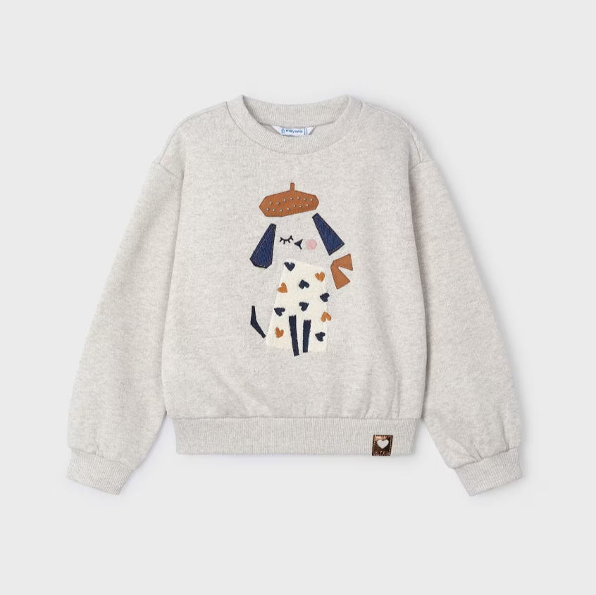 French Puppy Pullover in Stone