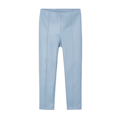 Sky Blue Faux Leather Leggings