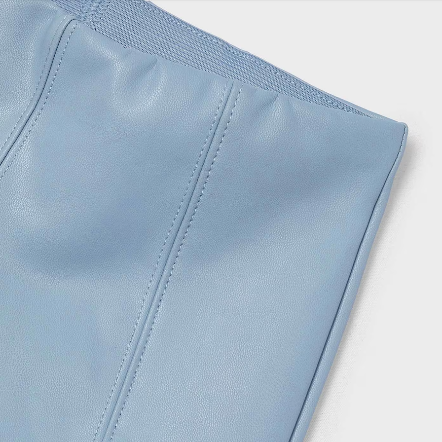 Sky Blue Faux Leather Leggings