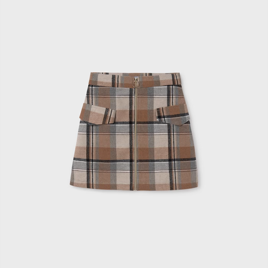 Cinnamon Check Skirt