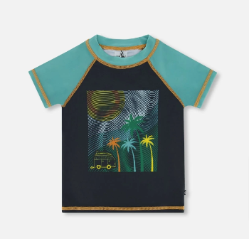 Beach Caravan Short Sleeve Rashguard Shirt